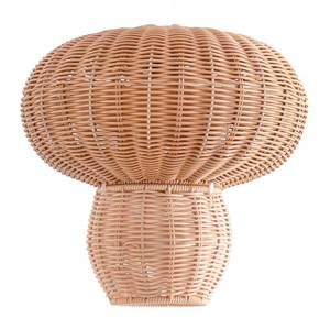 Wholesale <b>Mushroom</b> Rattan Lampshade Two Tiered Pendant <b>Light</b> Shade Creative Handwoven Hanging Ceiling Fixture For Home - Product Image 1