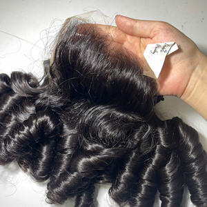 Expédition rapide, mèches bouclées naturelles avec fermeture, super double trame, cheveux vierges vietnamiens bruts, qualité de luxe - Product Image 3