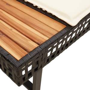 Grand ensemble de canapés de jardin en rotin PE noir avec housses amovibles - Product Image 6