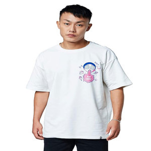 Camiseta de Verano de Moda, 230 g/m², 100% Lavado Ácido, Hombros Descubiertos, Manga Tres Cuartos, Estilo Vintage Urbano - Product Image 3
