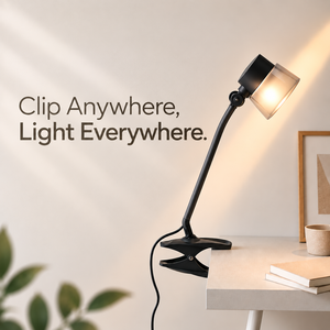 Lámpara de lectura LED ajustable con clip, atenuación táctil, 600lm, luz para el cuidado de los ojos, para lectura de libros en el estante junto a la cama - Product Image 1