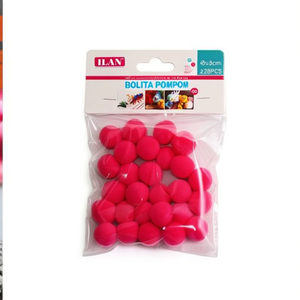 Palline Pompon ILAN 2.0Cm 25 Pezzi Decorazione Artigianale Per Progetti Fai Da Te - Product Image 1