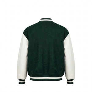 Trending Custom <b>Green</b> White Varsity <b>Jacket</b> Wholesale Unisex High School Letterman <b>Jacket</b> Patches Wool Body Breathable <b>Waterproof</b> - Product Image 5