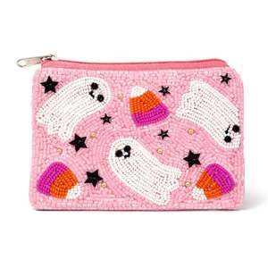 Monedero Artesanal Étnico TIMELESS CRAFT con Bordado de Cuentas, Cartera Pequeña con Cierre de Cremallera, Portamonedas Tribal con Cuentas - Product Image 4