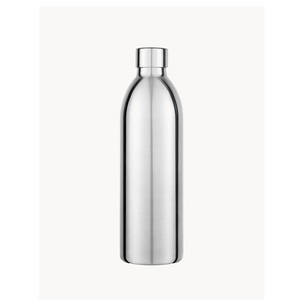 Botella de agua metálica, botella de agua metálica aislada, botella de agua de acero inoxidable de boca estrecha - Product Image 1