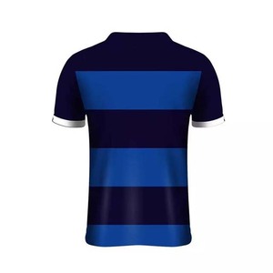 Men's Striped <b>Soccer</b> Jersey Short Sleeve Moisture Wicking Turn-down Collar Sublimated Print Polyester Sport Apparel - Product Image 2