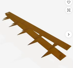 Bordure de jardin en acier Corten, bordure paysagère en métal rouillé, bordure de pelouse flexible, séparateur de lit de plantation avec piquets de fixation au sol - Product Image 1