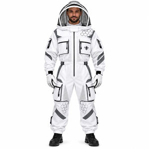 Combinaison d'apiculteur personnalisée avec panneaux ventilés et voile de protection pour l'apiculture, fournitures d'élevage - Product Image 1