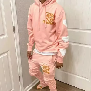 ชุดวอร์มผู้ชาย 2 ชิ้น เสื้อฮู้ด กางเกงขายาวรูดเชือก ล้างสีแบบแอซิด น้ำหนักเบา ชุดกีฬา สำหรับฤดูใบไม้ร่วง - Product Image 2