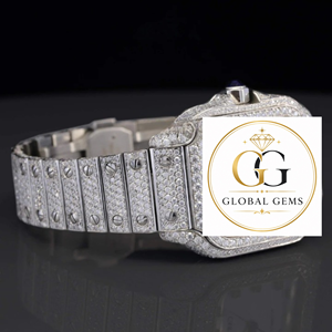 Reloj de Diamantes Moissanite VVS con Esfera de Zafiro Verde Antiguo, Movimiento Automático, de Exportador Indio, para Regalo de Cumpleaños a Buen Precio - Product Image 6