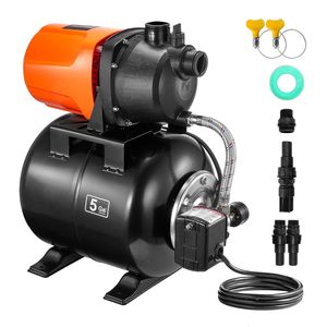 Pompa di Sollevamento Acqua Automatica da 1 HP per Irrigazione, 1000 GPH/3700 L/H, Prevalenza 164 ft, Serbatoio a Pressione 20/40 PS, Pompa per Pozzi Poco Profondi - Product Image 3