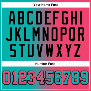 Sweat à capuche personnalisé avec nom et numéro, dégradé aqua rose noir, imprimé 3D, en polaire, style streetwear, sport, avec poche - Product Image 6