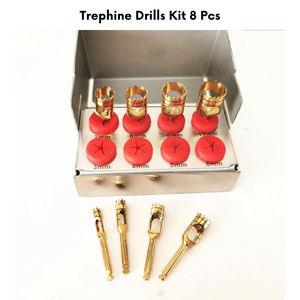 Instrumentos Dentales, Kits Dentales, Kit de Fresas de Trepanación Dental, Acero Inoxidable Azul, 8 Piezas, Portafresas Quirúrgico Manual para Implantes, Kit CE - Product Image 6