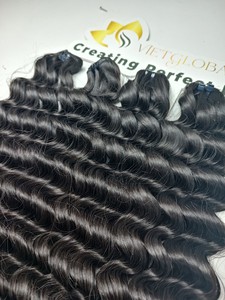 Cheveux vietnamiens de couleur noire naturelle de Vietglobalhair extensions de cheveux à double trame - Product Image 2