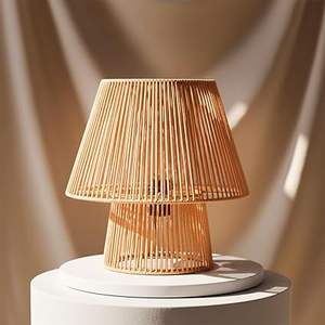 Handwoven Bamboo Rattan Lampshade Pendant <b>Light</b> Cover Minimalist Coastal Style for Home Decor Wholesale Made by KingCraftViet - Product Image 2