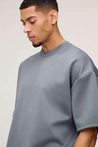 Custom Men Oversized <b>Boxy</b> <b>T</b> <b>Shirt</b> Heavyweight Cotton Crew Neck Casual Streetwear OEM ODM Manufacturer Wholesale Bulk Wholesale - Product Image 2