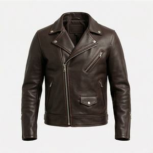 Veste de motard en cuir véritable pour homme NAI-0441B, de haute qualité, décontractée et élégante pour l'hiver, article de vêtement en gros, couleur personnalisable - Product Image 1