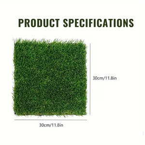 Azulejo de césped artificial de la mejor calidad Anti UV 300x300mm para uso en exteriores 30mm Dtex 6600 europeo moderno para jardín balcón verde - Product Image 3