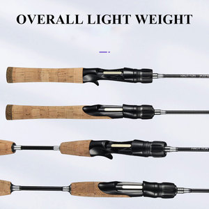 Canne à pêche en eau douce 1,35m/1,5m/1,68m/1,8m en fibre de carbone ultra-légère pour la pêche à la truite (spinning et casting) - Product Image 2