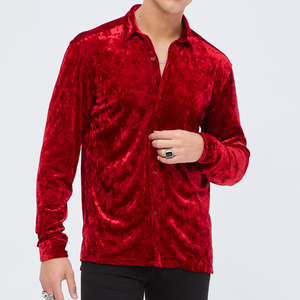 เสื้อเชิ้ตกำมะหยี่ลำลองผู้ชายสั่งทำขายส่ง เสื้อเชิ้ตลำลองแขนยาวทรงปกติสำหรับผู้ชายขายดี - Product Image 5