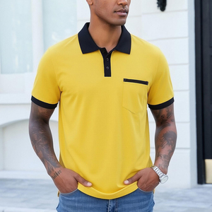 Camiseta Polo de Hombre al por Mayor de Alta Calidad, 100% Algodón, con Cuello, Transpirable, con Patrón Sólido o Estampado, para Uso Casual - Product Image 3