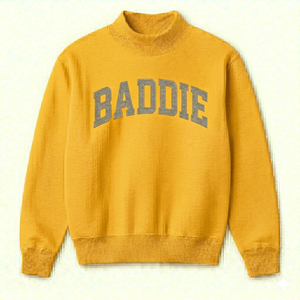 Sweat-shirt col montant essentiel et confortable, coupe oversize en molleton de coton, pull chaud pour l'hiver, style streetwear décontracté, haut confortable - Product Image 1