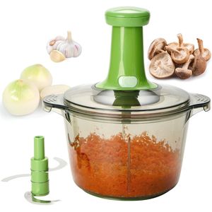Large 8.5-Cup Express Manual Food <b>Chopper</b> Hand <b>Vegetable</b> Cutter for Fruits Herbs Garlic Onion Chop Veggies - Product Image 3