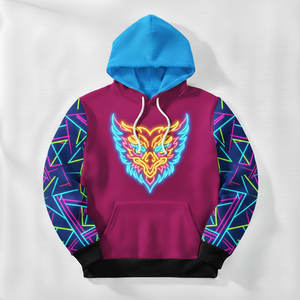 Sudadera Cyberpunk Techwear para Hombre, Diseño Neón con Gráficos Electrónicos, Estampado Vibrante por Sublimación - Product Image 6