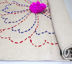 Alfombra de Patchwork Boho Kantha de Algodón Hecha a Mano, 4x6 Pies, Ecológica, Apta para Mascotas, Decoración del Hogar - Product Image 2