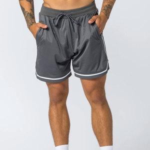 Wholesale Men's Eco-Friendly Breathable Anti-Wrinkle Waterproof Quick Dry Spandex/<b>Polyester</b> Elastic Waist Basketball Shorts Soft - Product Image 1