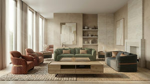 Ensemble de meubles de <span class=keywords><strong>salon</strong></span> sur mesure, canapé, fauteuil, table basse, meubles sur mesure OEM pour les projets d'aménagement intérieur de villas, d'appartements et d'hôtels - Product Image 5