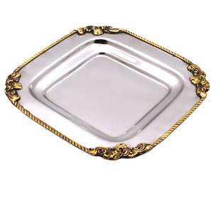 Bandeja de Servicio Metálica Premium para Decoración Moderna del Hogar, Interiores de Hoteles Boutique y Exhibición de Servicio en Mesas de Restaurantes de Lujo - Product Image 4