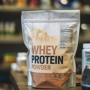 Polvo impreso personalizado Stand up bolsa Suplemento 1kg lámina mate cremallera Fitness suplementos creatina Mylar bolsa con ventana - Product Image 4