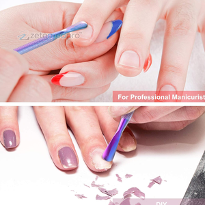 Pousse-cuticules en métal de haute qualité, outil de salon professionnel pour le soin des ongles, pousse-cuticules en acier inoxydable - Product Image 3