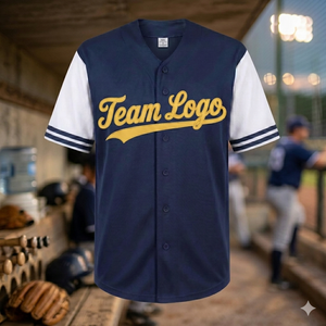 Camiseta de Béisbol Transpirable de Poliéster que Absorbe la Humedad, Manga Corta, con Patrón de Letras, Cierre Completo/Parcial con Botones, Antibacteriana - Product Image 3