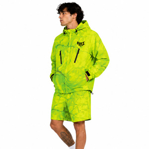 Conjuntos Cortavientos de Primera Calidad, Cortavientos de Poliéster para Hombre, Conjunto de Dos Piezas de Pantalones Cortos y Chaqueta Cortavientos, Sudaderas Ligeras de Verano - Product Image 5