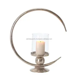 Porte-bougie en métal rustique vintage fait à la main, imprimé en typographie, décoration intérieure confortable sur le thème de Noël pour l'exportation - Product Image 1