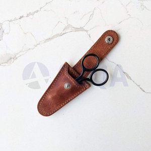 Stainless Steel Embroidery <b>Scissors</b> with Assorted Pastel Handles and Leather Pouch for <b>Sewing</b> and Needlework - Product Image 3