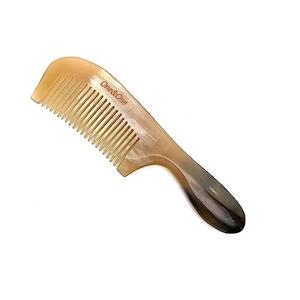 Peine de cuerno de búfalo indio de dientes anchos, peine de sándalo natural de dientes grandes para rizar el cabello, buen precio - Product Image 3