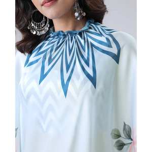 Vestido de noche listo para usar Sari estilo caftán para fiestas - Product Image 4