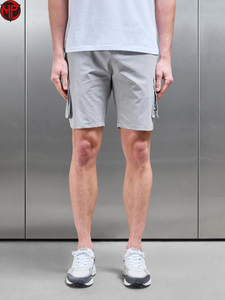 Pantalones Cortos Deportivos Ligeros de Secado Rápido para Hombre, Cintura Elástica, Color Sólido, Casuales, para Correr, de Nailon, con Bolsillos Laterales - Product Image 1