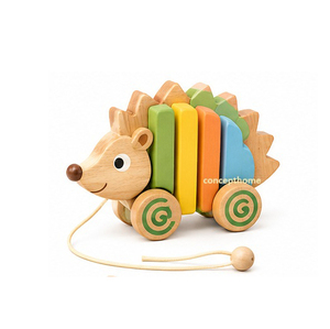 Juguete de Madera para Arrastrar con Forma de Ballena con Cuentas Rodantes Coloridas, Juguete Ecológico para Niños Pequeños para la Habitación Infantil - Product Image 6