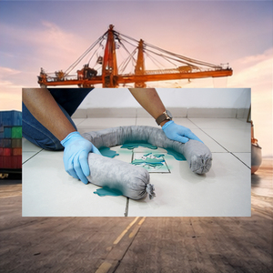 Chaussette de maintenance industrielle universelle Sorbent Boom 650 grise pour la gestion des déversements en atelier, barrière chimique et huileuse à haute absorption - Product Image 1