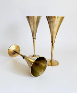 Vintage Nickel-Plated Brass <b>Wine</b> <b>Goblet</b> Unique Home Bar Wedding & Party Decor Similar to Beer glass Gift Idea - Product Image 1