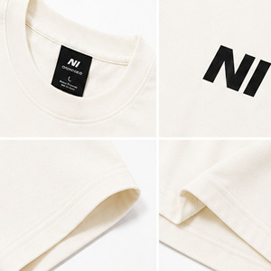 Men's <b>White</b> Cotton T-Shirt Short Sleeve O-Neck Regular Fit Casual Streetwear With Front Logo Print OEM Custom <b>Tshirts</b> for Men - Product Image 5