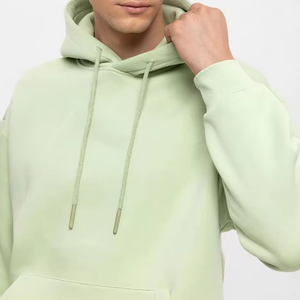 ชุดวอร์มมีฮู้ดสีพื้นสำหรับผู้ชาย เสื้อสเวตเชิ้ตลำลองขนาดใหญ่และกางเกงจ็อกเกอร์ ชุดลำลองสำหรับออกกำลังกาย 2 ชิ้น - Product Image 3