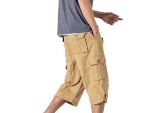 Pantalones Cortos Transpirables para Hombre, Estilo Casual Urbano, Vaqueros Cargo de Verano, Holgados, con Múltiples Bolsillos, Ropa Hip Hop para Exteriores - Product Image 5