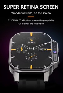 Montre connectée 4G 2025, écran AMOLED 2,04 pouces, Android, fréquence cardiaque, appels vidéo, Tiktok/Facebook/<span class=keywords><strong>Twitter</strong></span>/<span class=keywords><strong>Whatsapp</strong></span>, étanche IP67, double - Product Image 2