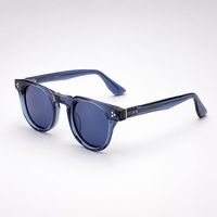 Lunettes de soleil rondes à monture épaisse en acétate, roses, verres verts UV400, logo personnalisé, OEM, ODM, marque privée, vente en gros, fournisseur CE