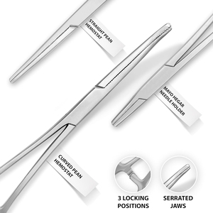 Student Minor Training Manual Surgical <b>Kit</b> 18-Piece Stainless Steel Set | Educational Dissection <b>Suturing</b> Tools Medical Practice - Product Image 3